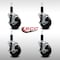 Service Caster 4'' SS Soft Rubber Swivel 1-1/8'' Expanding Stem Caster Set with Brake, 4PK SCC-SSEX20S414-SRS-TLB-118-4 - alternate 2